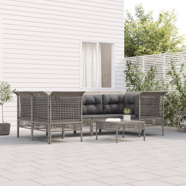 Marlow Home Co 9 Sitzer Lounge Set Denes Aus Polyrattan Mit Polster